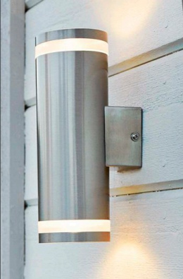 Lampa kinkiet góra dół RUST IP44 INOX kinkiet ścienny stalowa ogrodowa