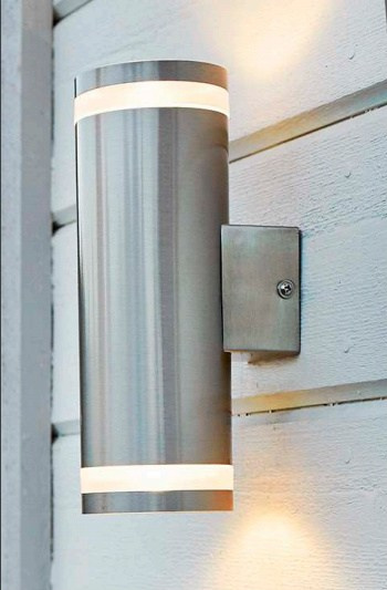 Lampa kinkiet góra dół RUST IP44 INOX kinkiet ścienny stalowa ogrodowa