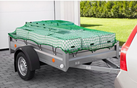 Gumowana siatka elastyczną linką Ø6 mm 220cm 150cm przyczepa  