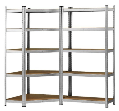 Regał narożny SDN max 175kg blacha stalowa ocynkowan półki MDF