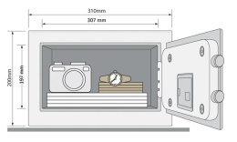 Sejf Keys 2 8,1l pieniądze 20x31x20cm czarna metal