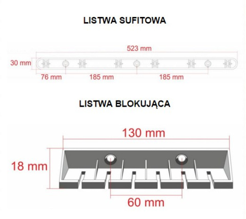 Suszarka sufitowa 6 prętów 140cm suszenia biała