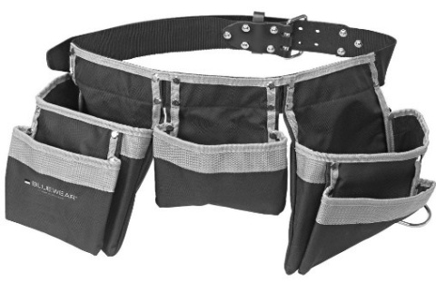 Pas narzędziowy 11 kieszeni skórzany pas