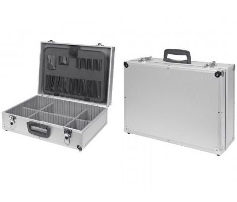 Walizka aluminiowa narzędzia przegródkam 46x15x33cmi