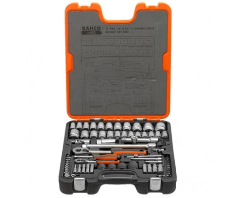 Klucze nasadowe BAHCO S800 77 części 1/4-1/2