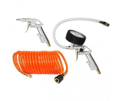 3szt pneumatyczne narzędzia 2 pistolet manometr