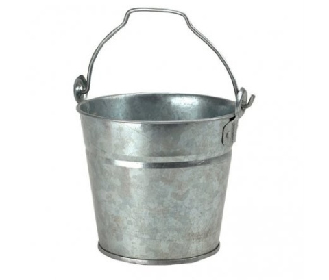 Wiadro ocynkowane 2l dekoracyjne osłonka kwiaty