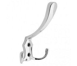 Wieszak chrom potrójny metalowy kapelusz  