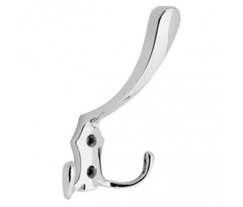 Wieszak chrom potrójny metalowy kapelusz  