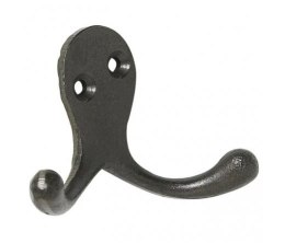 Wieszak kuty podwójny hak przykrecany mocny  