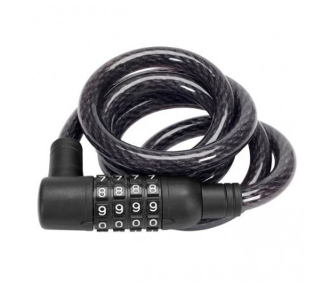 Zapięcie rowerowe linkowe 1,2m szyfrem czarne