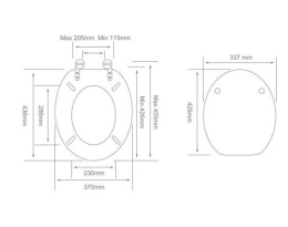 Deska sedesowa COFFE toaleta MDF bambus laminowany 