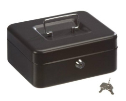 Kasetka metalowa pieniądze kluczyki monetnica  