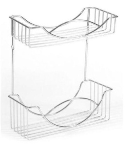 Półka prosta FALA metalowa chrom 30cm łazienkowa wanna prysznic  