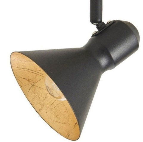 Lampa plafon BRELL 4x czarny złoto włacznik regulowany