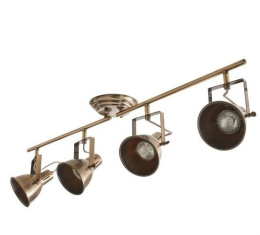 Lampa plafon Fjall mosiądz ant regulowany stalowy Retro  