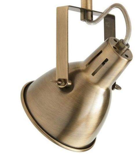 Lampa plafon Fjall mosiądz ant regulowany stalowy Retro  