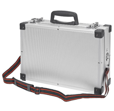 Walizka aluminiowa narzędzia 38x12x26cm dokumenty   