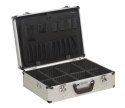 Walizka narzędziowa aluminiowa 45,5x33x15cm 22l przegrody  