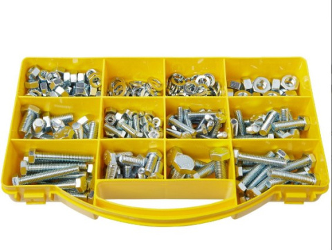 Zestaw nakrętek śrub podkładek 315szt majsterkowicza