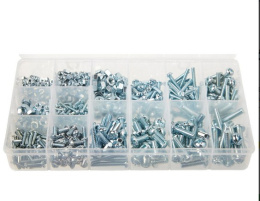 Zestaw śrub nakrętek 660szt elementów majsterkowicza