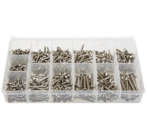 Zestaw blachowkretów 515szt nierdzewne majsterkowicza