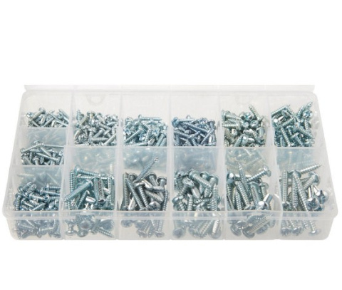 Zestaw blachowkrętów 550szt  majsterkowicza
