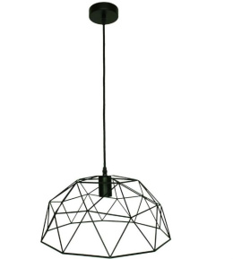 Lampa wisząca żyrandol BRAD BLACK 42cm czarna 60W  