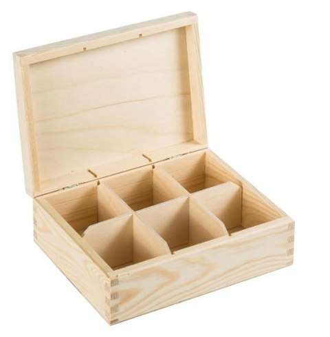 Pojemnik pokrywą skrzynka przegrody CRUZ 22x17x8cm pojemność 2,9l sosna