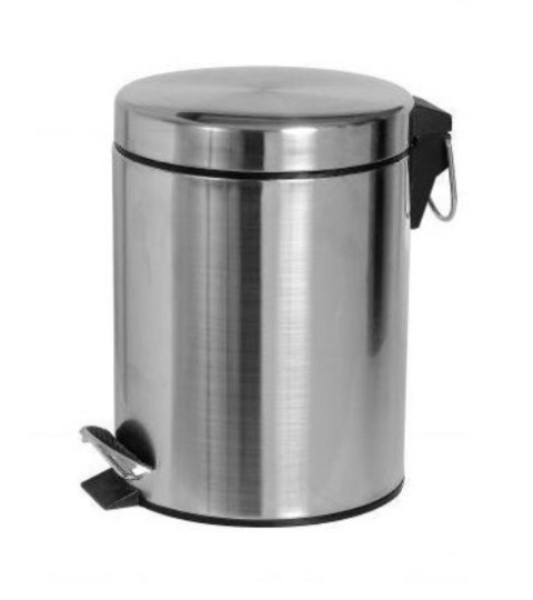 Śmietnik łazienkowy CHROM 12l pedałem metalowy kosz  