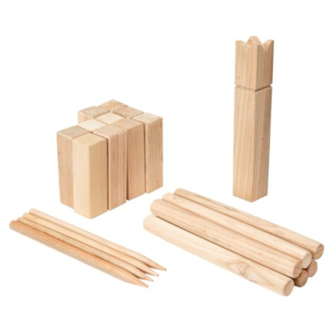 Gra kubb szachy wikingów gry zespołowe ogrodowe plaża