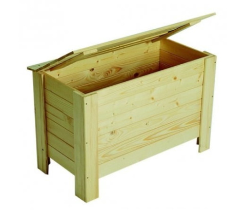 Skrzynia drewniana klapą zamykana surowe drewno