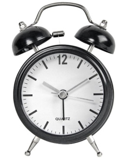 Budzik klasyczny OLD GONG dzwonek dekoracyjny black