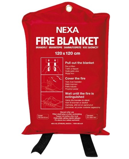 KOC GAŚNICZY 1.2x1.2m włókno szklane EN-1869 500 stopni