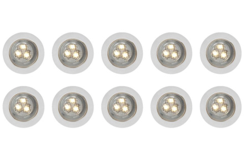 Lampa punktowa mini 30mm LED IP67 12V ciepła 10szt