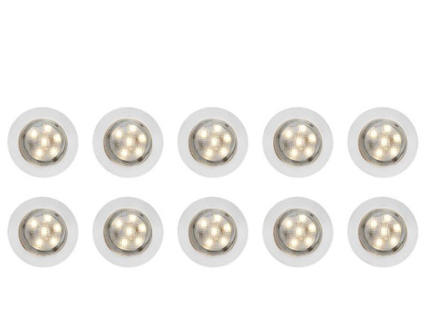 Lampa punktowa taras 45mm LED IP67 12V ciepła 10szt MAXI