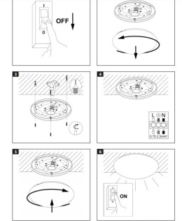 Lampa plafon LED 12W 25cm 1200lm biały