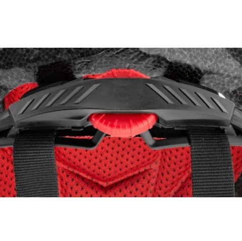 Kask rowerowy 55-60 L czarny czerwony regulacja VELO