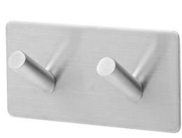 Listwa 2 wieszaki samoprzylepne płytki stal szczotkowana