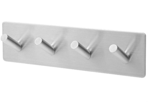 Listwa 4 wieszaki naklejka płytki stal szczotkowana 3M