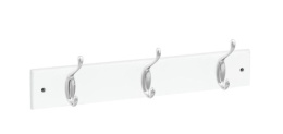 Listwa wieszakami Biała chrom ubrania 42cm 3 wieszaki