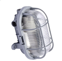 Oprawa kanałowa ALE szara kinkiet IP54 szkło plastik  