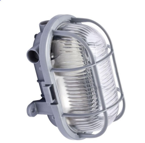 Oprawa kanałowa ALE szara kinkiet IP54 szkło plastik  