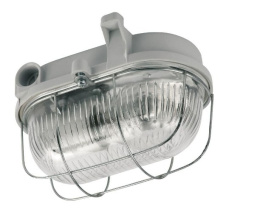 Oprawa kanałowa ALT szara kinkiet IP54 szkło plastik druciana kratka  