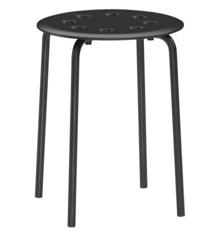 Taboret kuchenny FINE czarny 100kg kuchnia bar