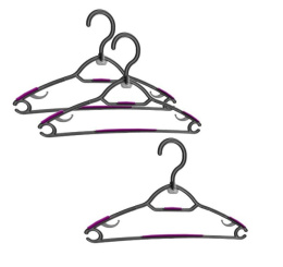 Wieszak ubrania LAKE 3 sztuk komplet szafa ubrania  