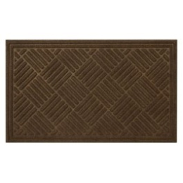 Wycieraczka WELL 90x60 cm poliester brązowa tłoczona