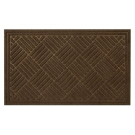 Wycieraczka WELL 90x60 cm poliester brązowa tłoczona