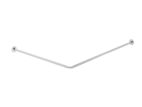 Drążek zasłony prysznicowej kątowy asymetryczny chrom 2