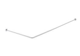 Drążek zasłony prysznicowej kątowy asymetryczny chrom 2